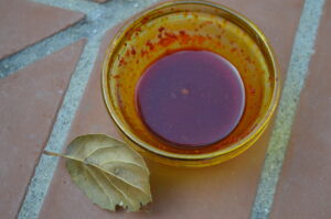 Dissolved saffron threads Dissolved saffron threads
