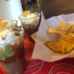 tortilla chips and 7 layer dip