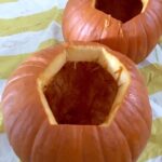hallowing a raw pumpkin removing pumpkin seeds