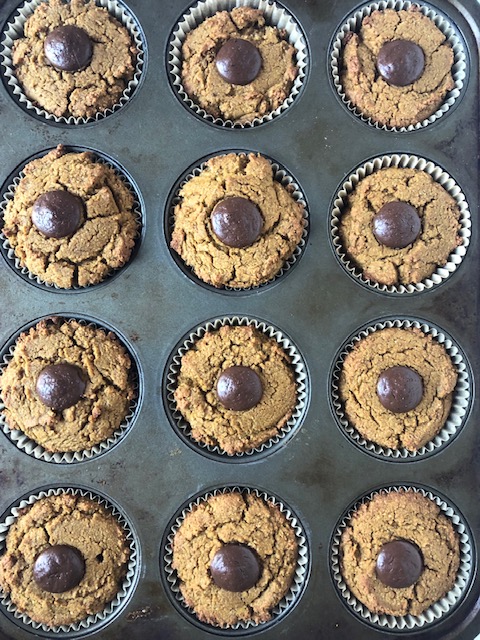 brown rice flour gluten-free pumpkin bread muffins with chocolate wafer chips brown rice flour gluten-free pumpkin bread muffins with chocolate wafer chips