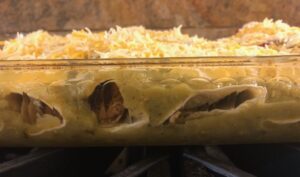 enchiladas on the green sacue side