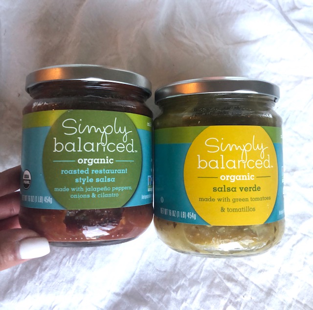 red and green salsa jars