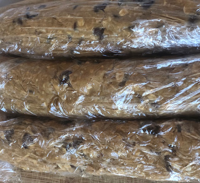 rolling and freezing extra cookie dough