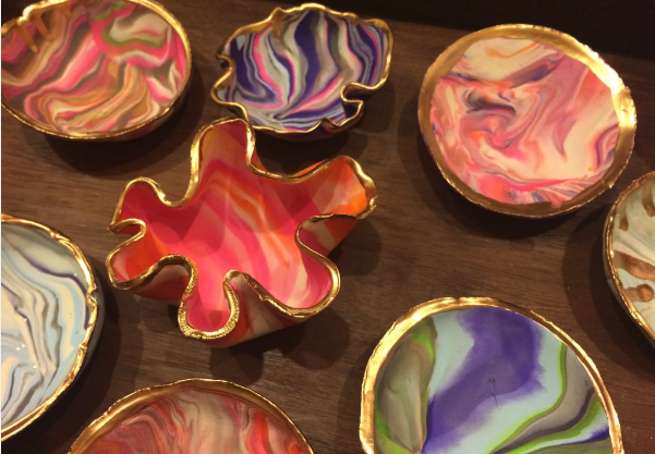 Swirly Polymer Clay Bowls