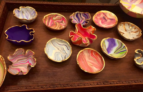 Swirly Polymer Clay Bowls