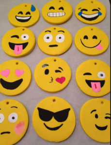 Clay Emoji Ornaments