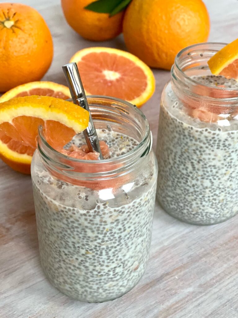 orange chia pudding