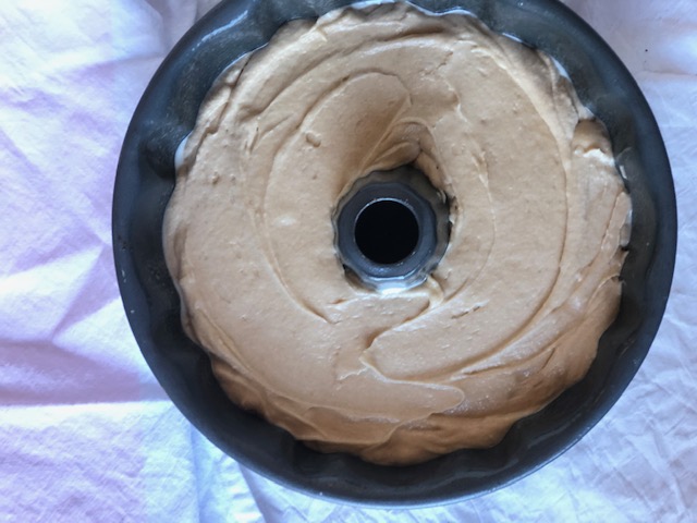citrus pound cake before baking