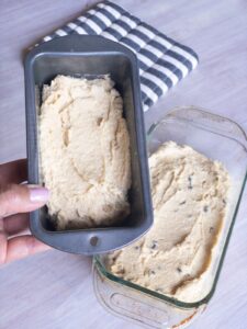 Persian pound cake in bread baking pan