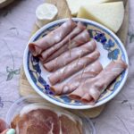 cheese and Mortadella deli meat