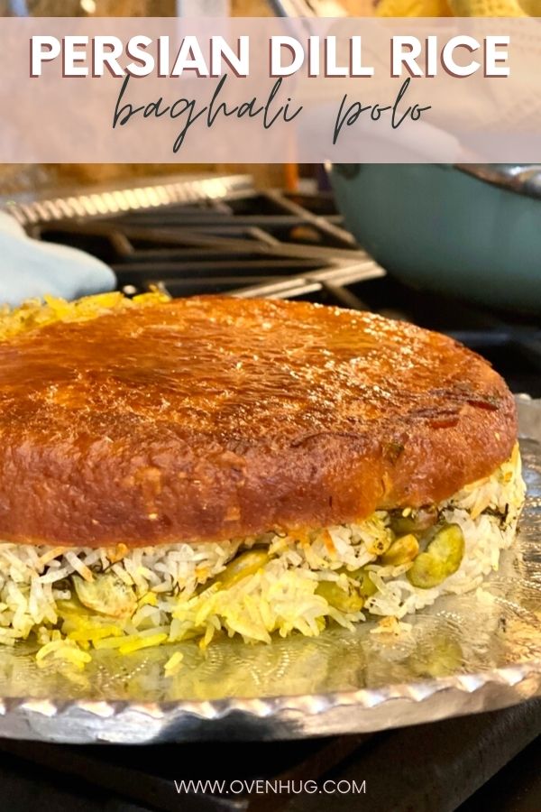 Persian dill rice baghali polo with bread tahdig Persian dill rice baghali polo with bread tahdig