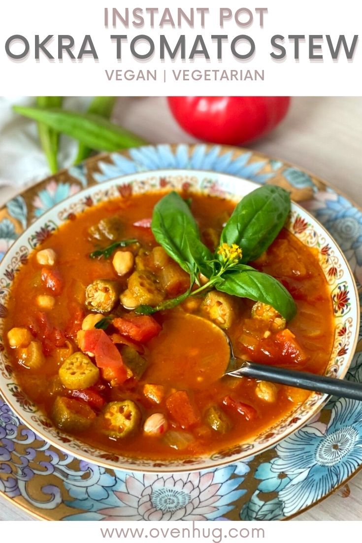 Instant Pot Okra Tomato Stew in a Bowl