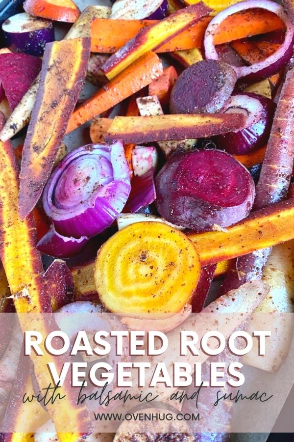 Roasted Root Vegetables in a pan