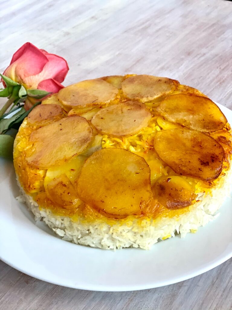 Crispy Potato Tahdig Crispy Bottom of the Rice Pot