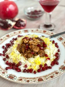 Khoresh Fesenjan | Persian Pomegranate and Walnut Chicken Stew