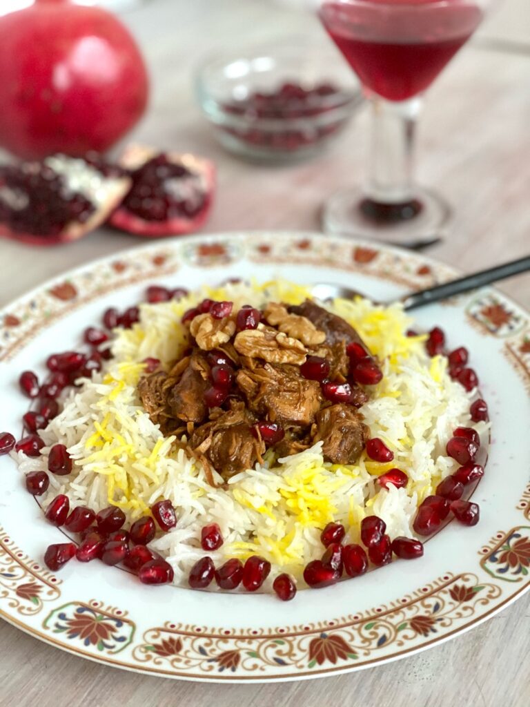 Khoresh Fesenjan | Persian Pomegranate and Walnut Chicken Stew