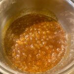 boiling the caramel for the Persian brittle sohan