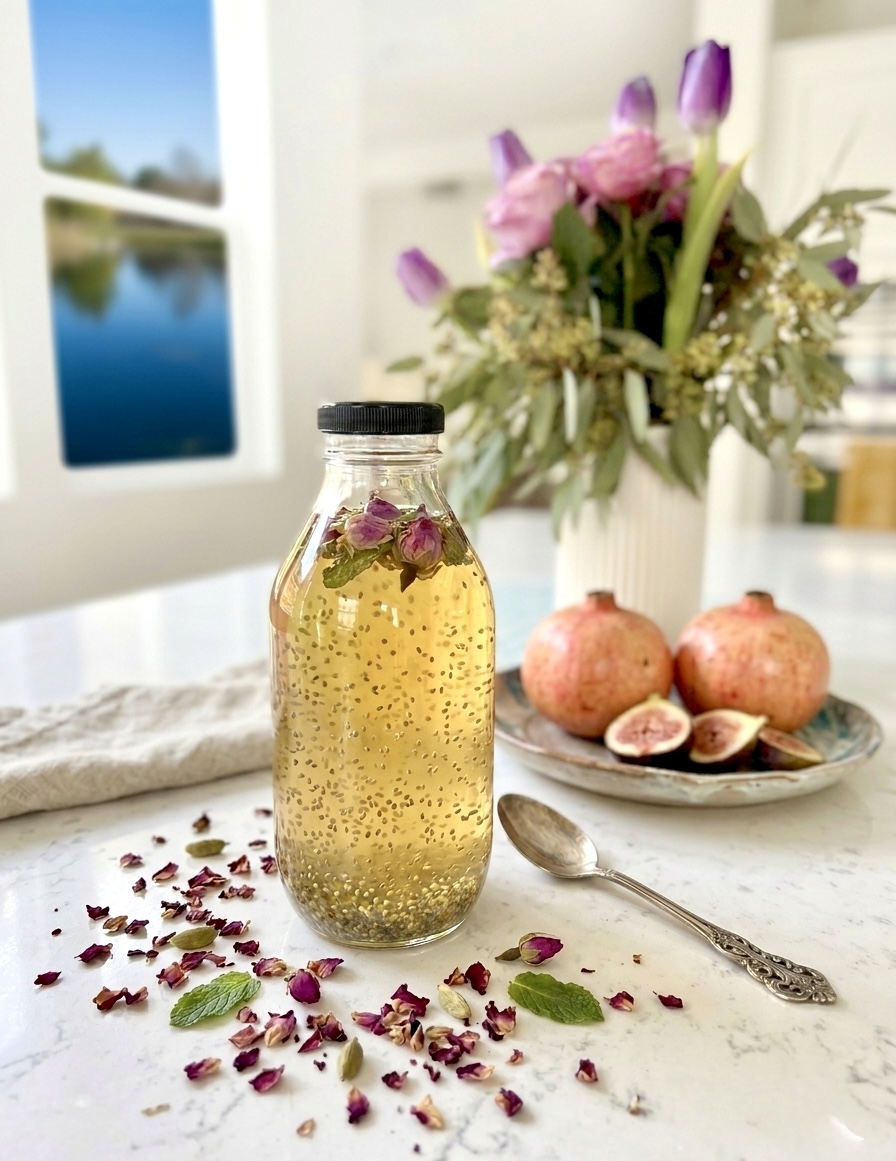Saffron and rose sharbat